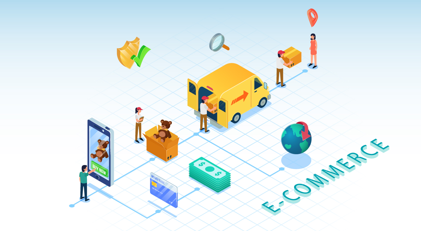 E-Commerce Solutions Illustration